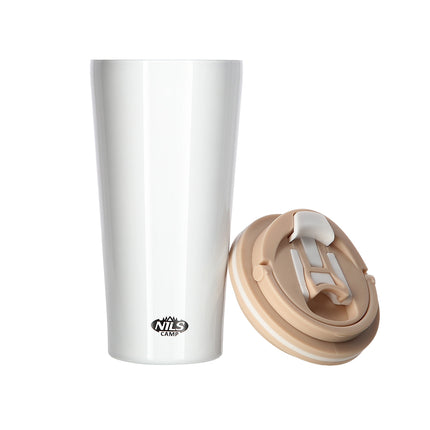 White Thermal Cup, 18 oz, Insulated