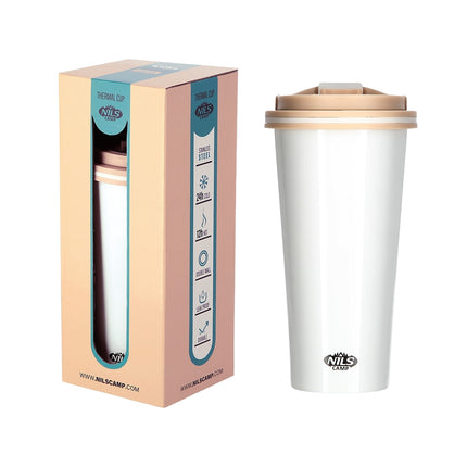 White Thermal Cup, 18 oz, Insulated