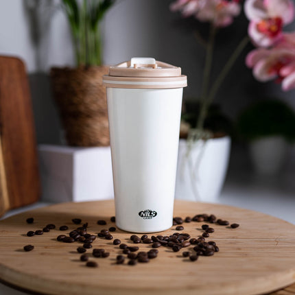 White Thermal Cup, 18 oz, Insulated