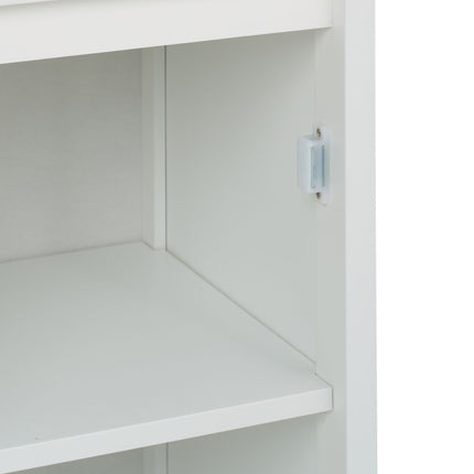 White bathroom cabinet