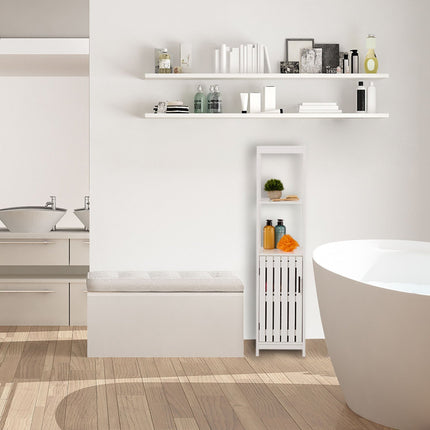 White bathroom cabinet