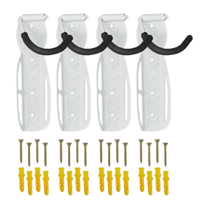 Weißes Fahrradhalter Wand 4er Set