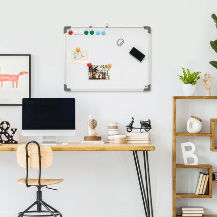 Magnetische Whiteboard-Staffelei-Set mit Markern und Magneten, 60x45cm