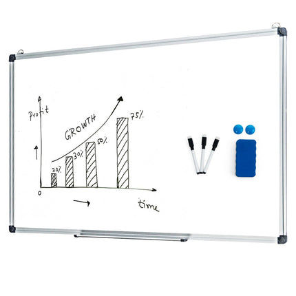 Whiteboard Magnettafel Schreibtafel Wandtafel Memoboard mit Aluminiumrahmen (70 x 50 cm)