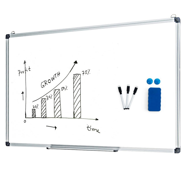 Whiteboard Magnettafel Schreibtafel Wandtafel Memoboard mit Aluminiumrahmen (70 x 50 cm)