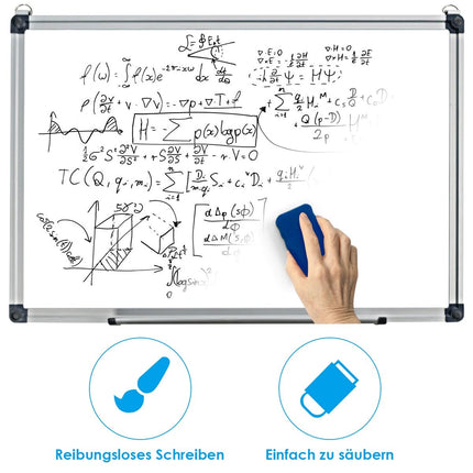 Whiteboard Magnettafel Schreibtafel Wandtafel Memoboard mit Aluminiumrahmen (70 x 50 cm)