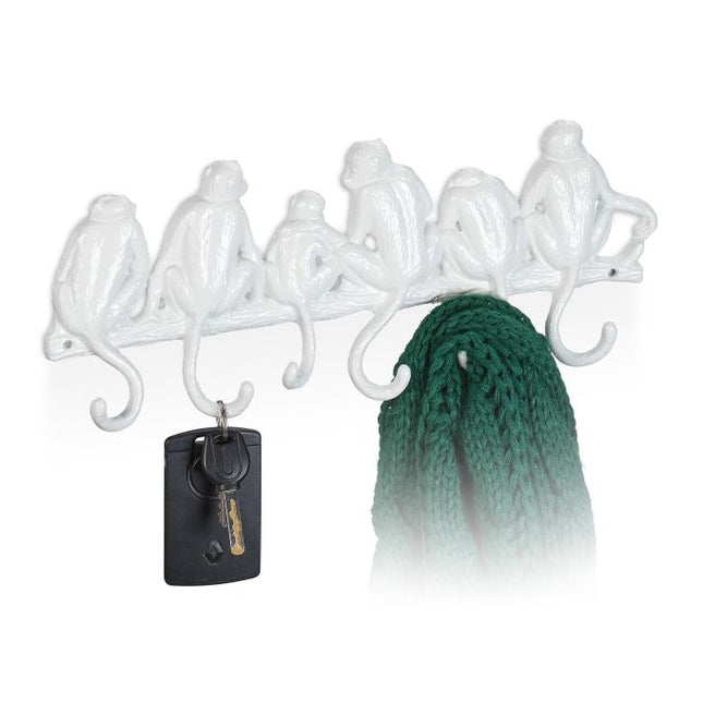 White coat hanger in monkey design