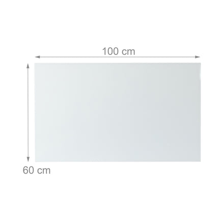 Magnettafel aus weißem Glas