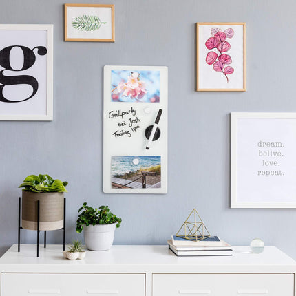White glass magnetic board