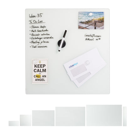White glass magnetic board