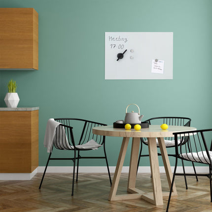 Magnettafel aus weißem Glas