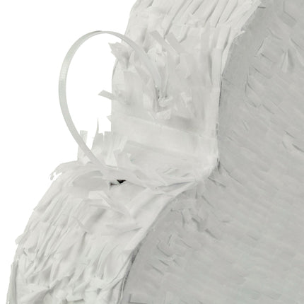 White heart shaped pinata
