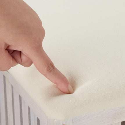Panier à linge blanc avec siège