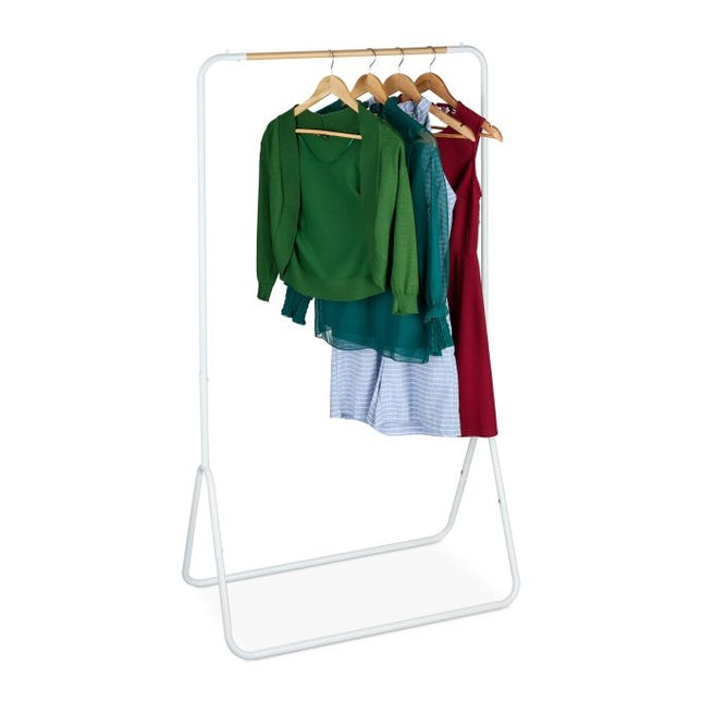 White metal coat hanger