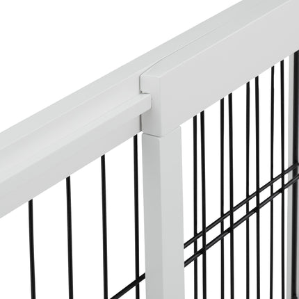 White retractable security gate