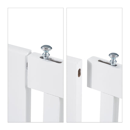 Weißes Sicherheitstor mit Tür 70 cm