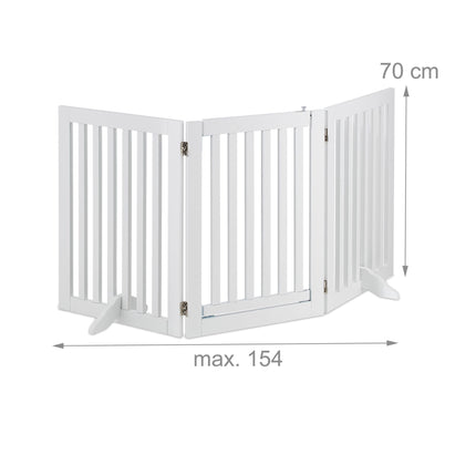 Weißes Sicherheitstor mit Tür 70 cm
