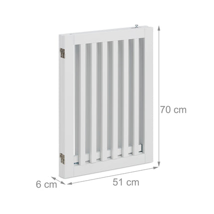 Weißes Sicherheitstor mit Tür 70 cm