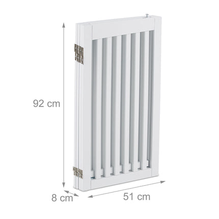 Bezpečnostní zábrana s dvířky 92 cm, bílá