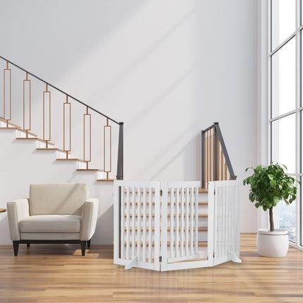 Weißes Sicherheitstor mit Tür 92 cm