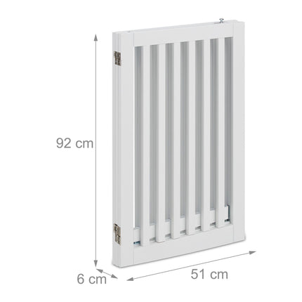 Weißes Sicherheitstor mit Tür 92 cm