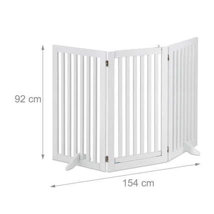 Weißes Sicherheitstor mit Tür 92 cm