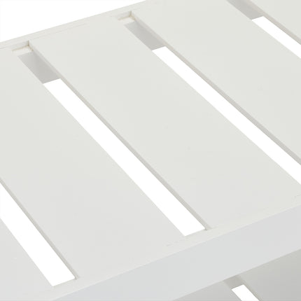 White shoe shelf with 2 levels