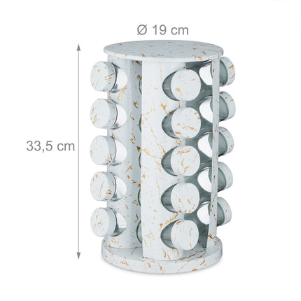 White spice carousel in marble design