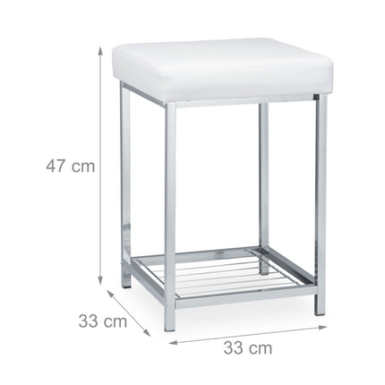 Weißer Hocker mit Stauraum