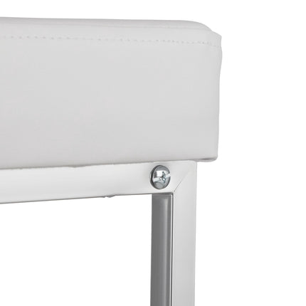 Weißer Hocker mit Stauraum