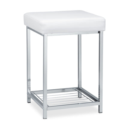 Weißer Hocker mit Stauraum