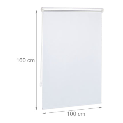 Weißes Thermorollo 160 cm lang