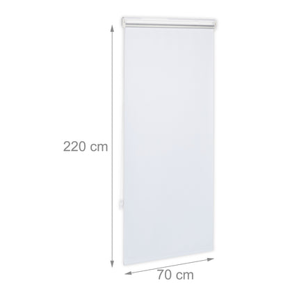 Store enrouleur thermique blanc de 220 cm de long