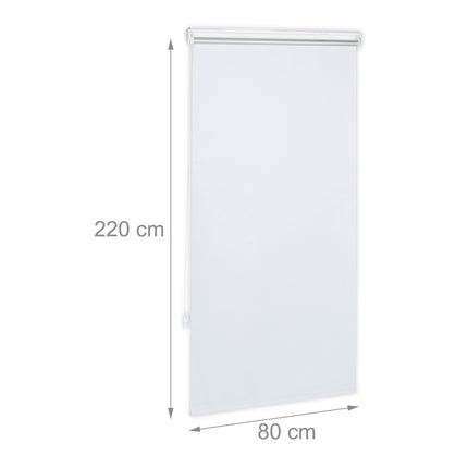 Store enrouleur thermique blanc de 220 cm de long