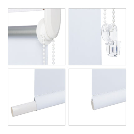 Store enrouleur thermique blanc de 220 cm de long