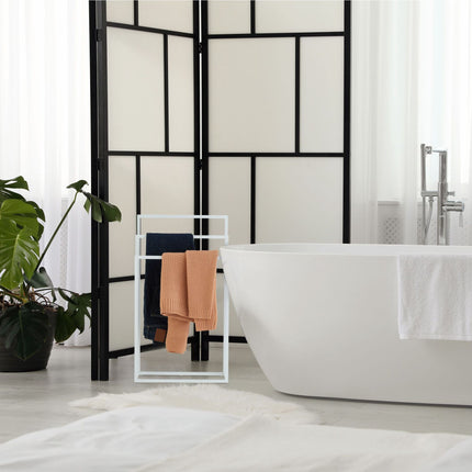 Porte-serviettes blanc 3 barres
