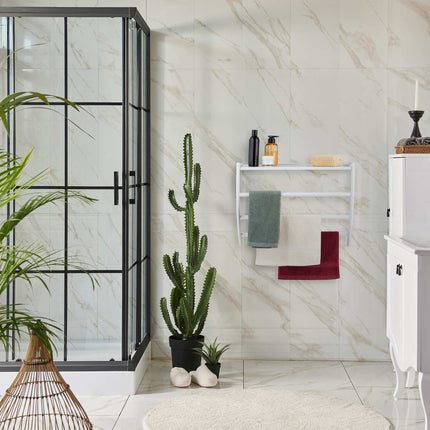 Porte-serviettes mural blanc