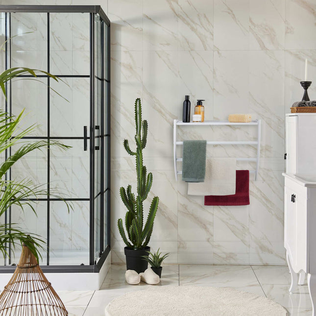 Porte-serviettes mural blanc
