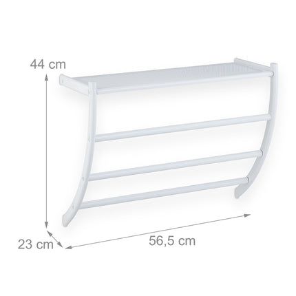 Porte-serviettes mural blanc