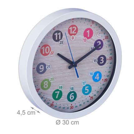 Horloge murale blanche pour enfants