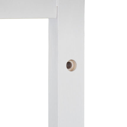 White wall coat hanger with shelf