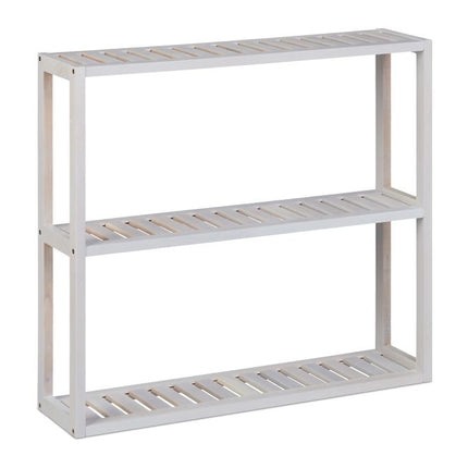 White wall shelf with 3 shelves