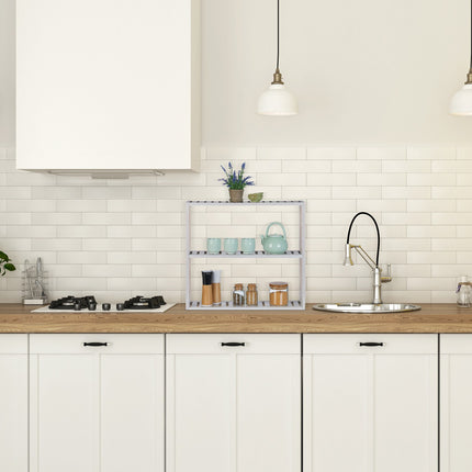 White wall shelf with 3 shelves