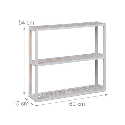 White wall shelf with 3 shelves