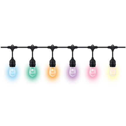 WiFi světelný řetěz, 12 světelných zdrojů, 12W, IP65, 14.8m