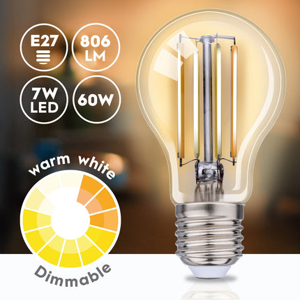 Ampoule LED WiFi Smart E27 Filament Blanc chaud 7 W 806 lm
