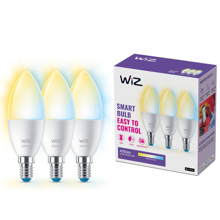 Ampoule LED connectée Wi-Fi E14 Krone 40 W Blanc chaud-froid 470 lm Lot de 3