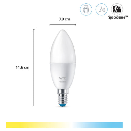 Ampoule LED connectée Wi-Fi E14 Krone 40 W Blanc chaud-froid 470 lm Lot de 3