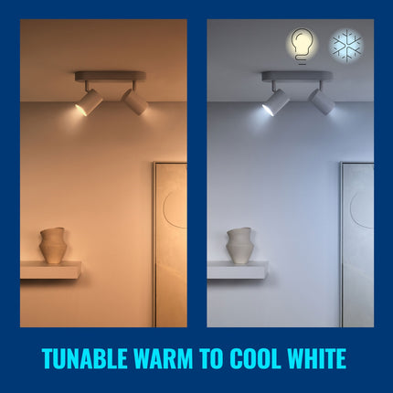 Ampoule LED connectée WiFi GU10 50 W 345 lm Blanc chaud-froid 1 pack