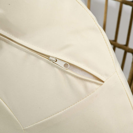 Rattansessel mit Kissen - Metall Khaki, 105x97x150 cm